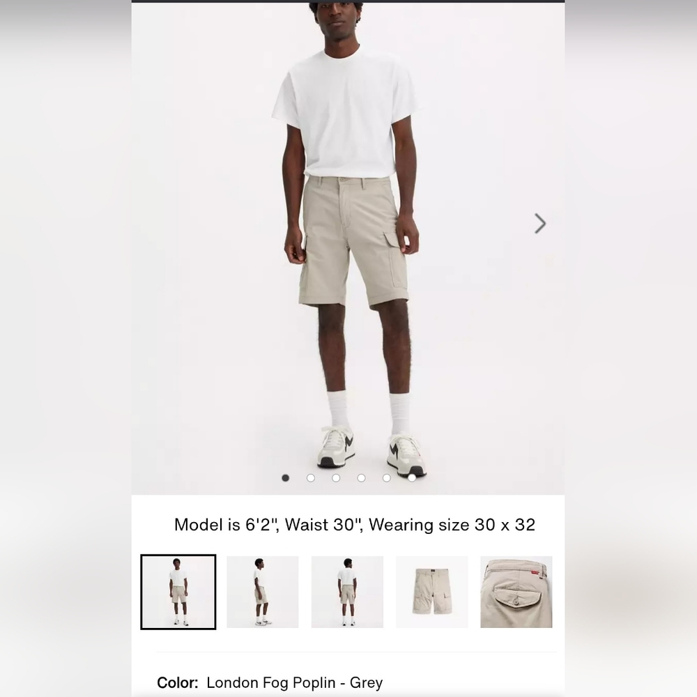 Levi's 9.5" Carrier Cargo shorts 36